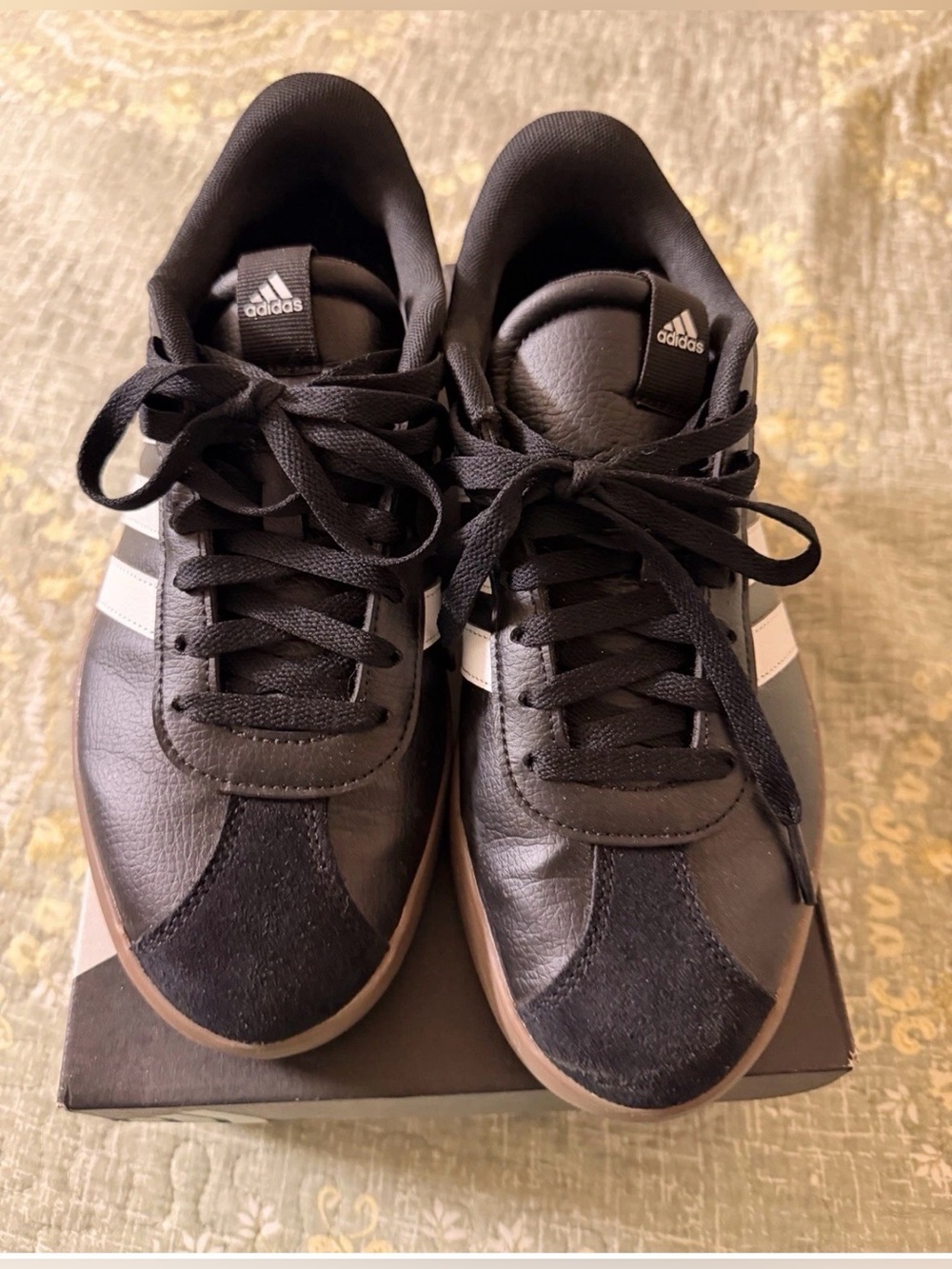 Adidas VL Court 3.0 Women’s Size 10 W Black White Gum Sole Sneakers New In Box